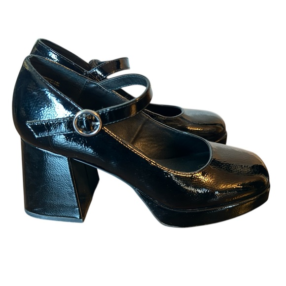 Steve Madden Mingle Mary Jane Platform Heels/Pumps- Size 8.5 Black - Picture 1 of 11